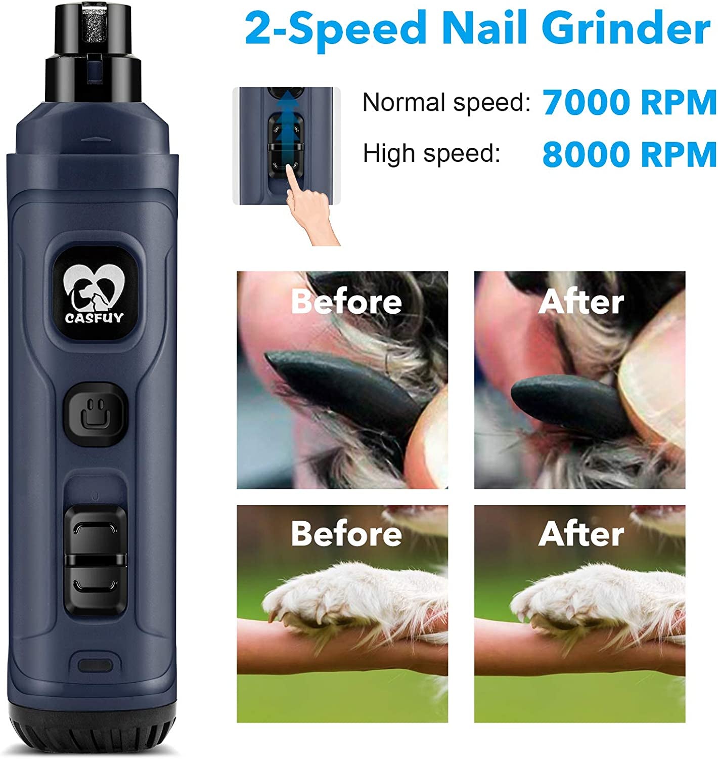 Say goodbye to messy nail trims! πΎβ¨ Check out our new Dog Nail Grinder with LED lights - the quiet, painless solution for grooming your furry friend! Perfect for small to large dogs and even cats! ππΆπ± #PetGrooming #DogCare #NailTrim