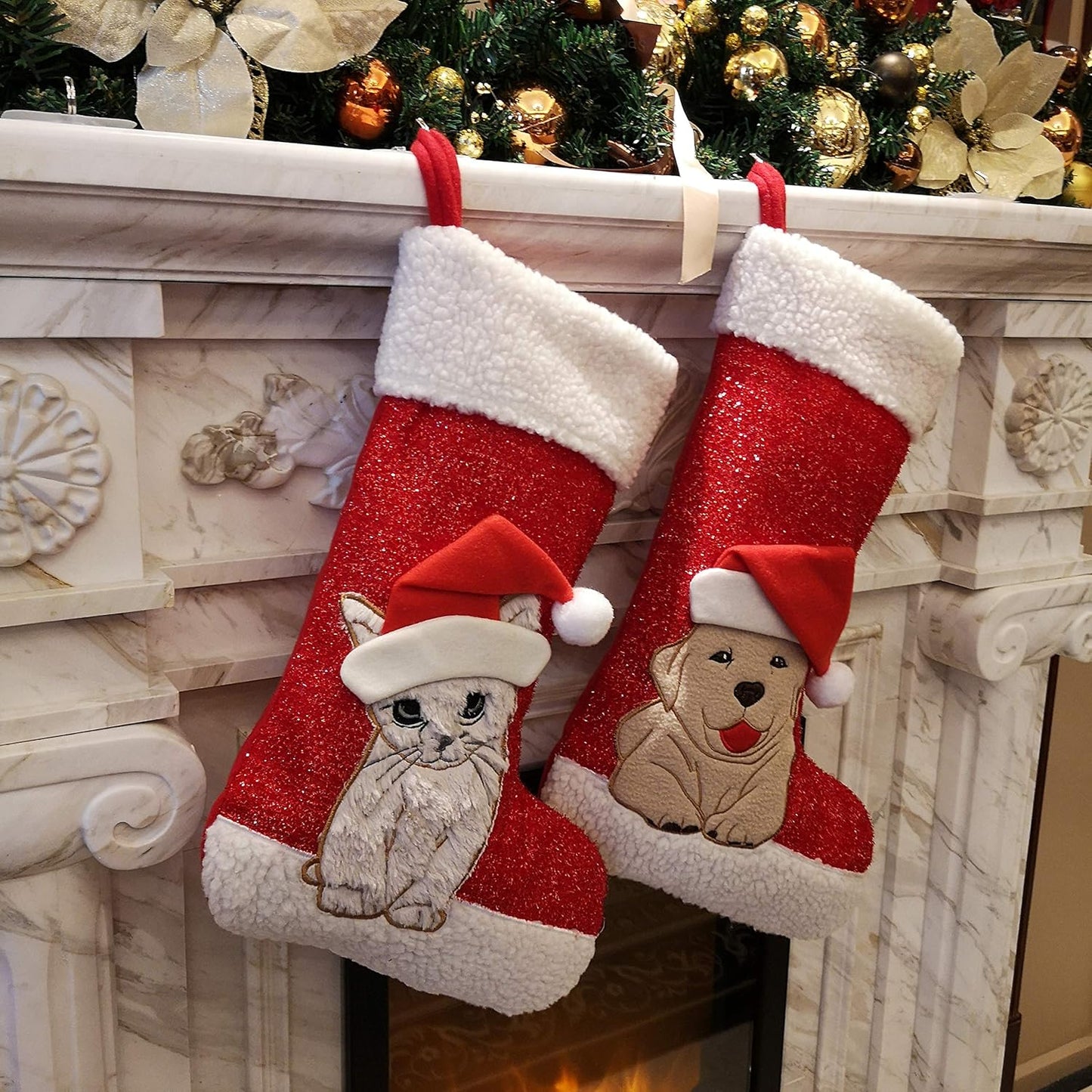 Get Festive with Adorable 20'' Cat Christmas Stockings – Perfect Holiday Gift for Your Furry Friend! 🎄🐾✨