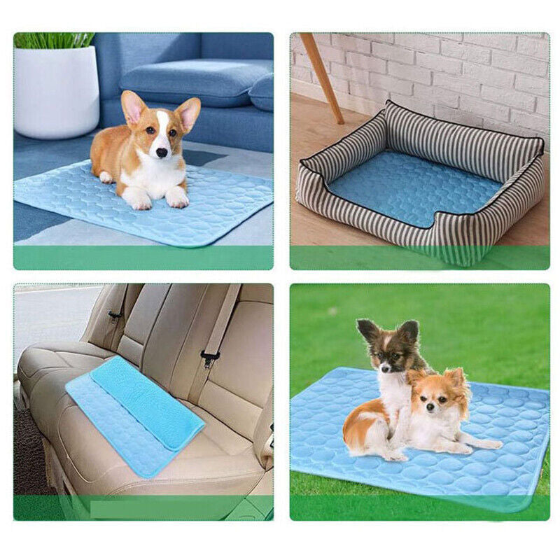 Pet Cooling Mat Cool Pad Cushion Dog Cat Puppy Blanket for Summer Sleeping Bed