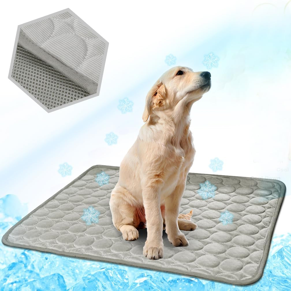 Keep your furry friend cool this summer with our Washable Ice Silk Dog Cooling Mat! Perfect for indoor lounging or outdoor adventures. 🐾❄️ #PetCooling #DogLife #SummerVibes