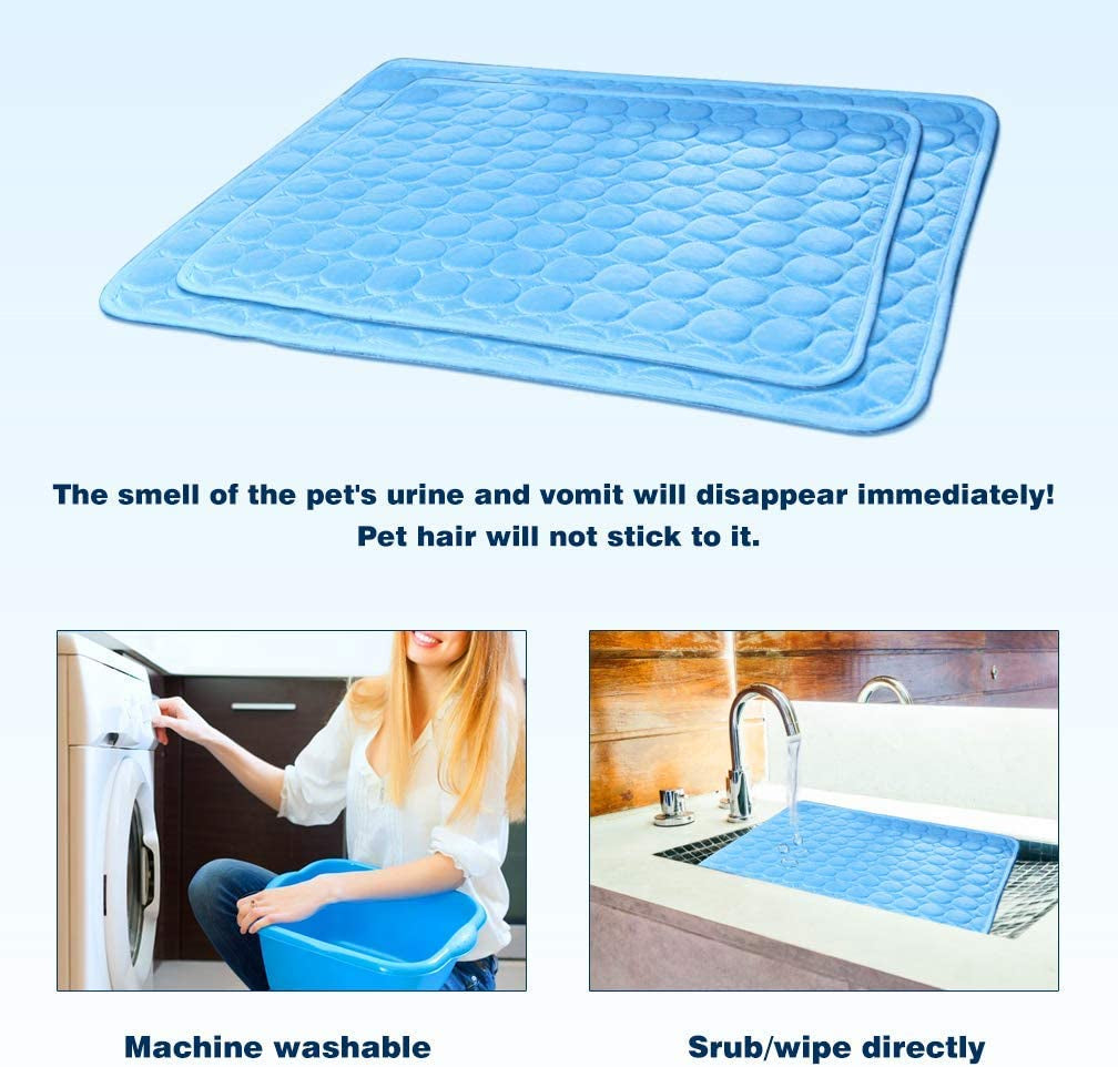 Keep your furry friend cool this summer with our Washable Ice Silk Dog Cooling Mat! Perfect for indoor lounging or outdoor adventures. 🐾❄️ #PetCooling #DogLife #SummerVibes