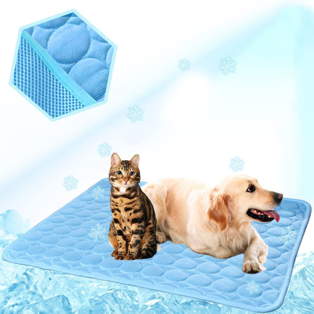 Keep your furry friend cool this summer with our Washable Ice Silk Dog Cooling Mat! Perfect for indoor lounging or outdoor adventures. 🐾❄️ #PetCooling #DogLife #SummerVibes