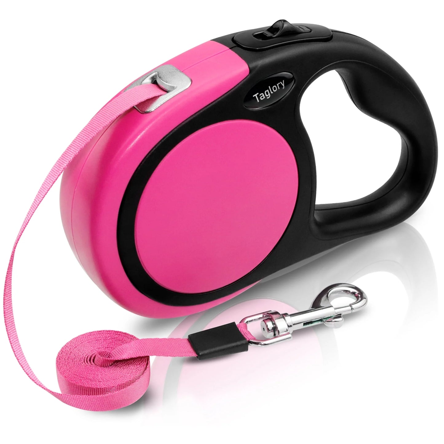 Retractable Dog Leash for Small Dogs, 16Ft anti Slip Handle Dog Leashes for Medium Dog, Pink