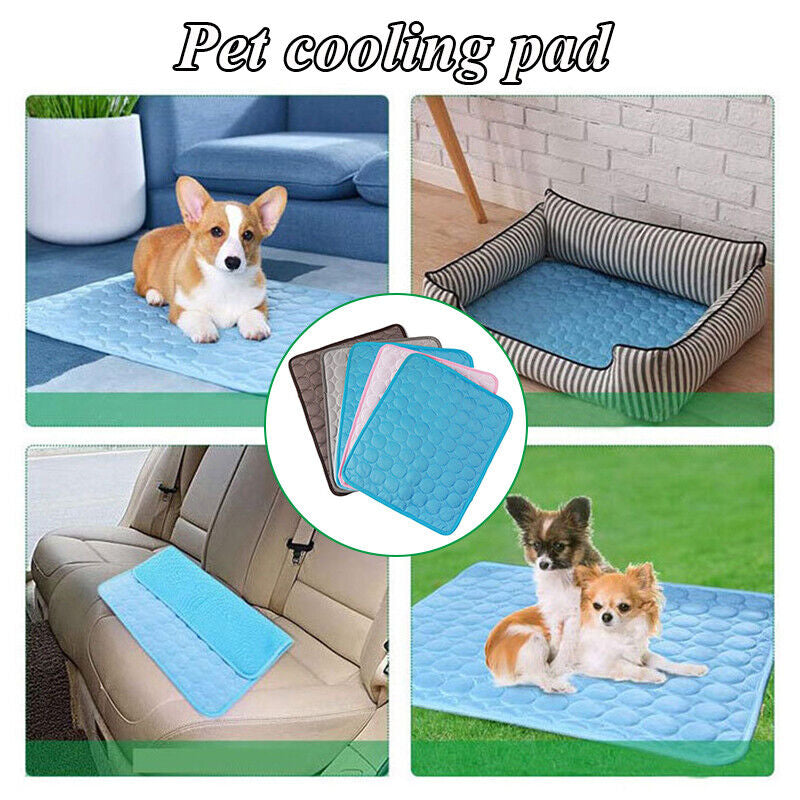 Pet Cooling Mat Cool Pad Cushion Dog Cat Puppy Blanket for Summer Sleeping Bed