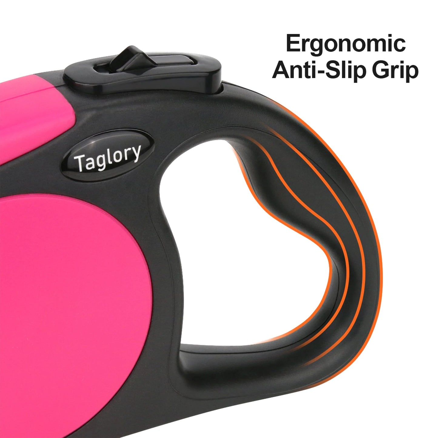 Retractable Dog Leash for Small Dogs, 16Ft anti Slip Handle Dog Leashes for Medium Dog, Pink