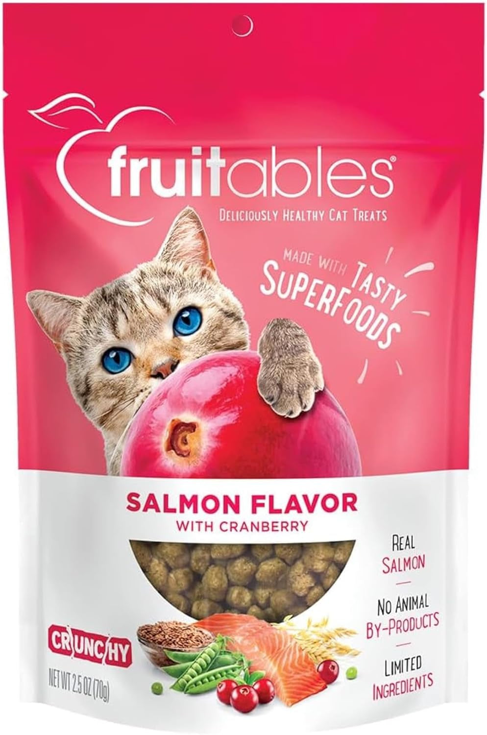 Cat Treats, Healthy Treats for Cats, Low Calorie and Packed with Protein, Crunchy Biscuits, Free of Wheat, Corn and Soy, Made with Real Tuna and Pumpkin, 2.5Oz
