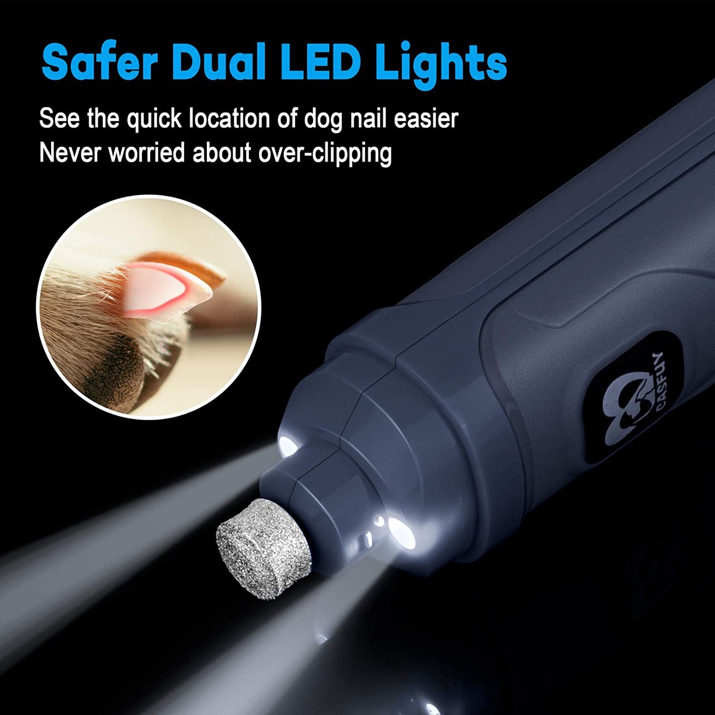 Say goodbye to messy nail trims! πΎβ¨ Check out our new Dog Nail Grinder with LED lights - the quiet, painless solution for grooming your furry friend! Perfect for small to large dogs and even cats! ππΆπ± #PetGrooming #DogCare #NailTrim