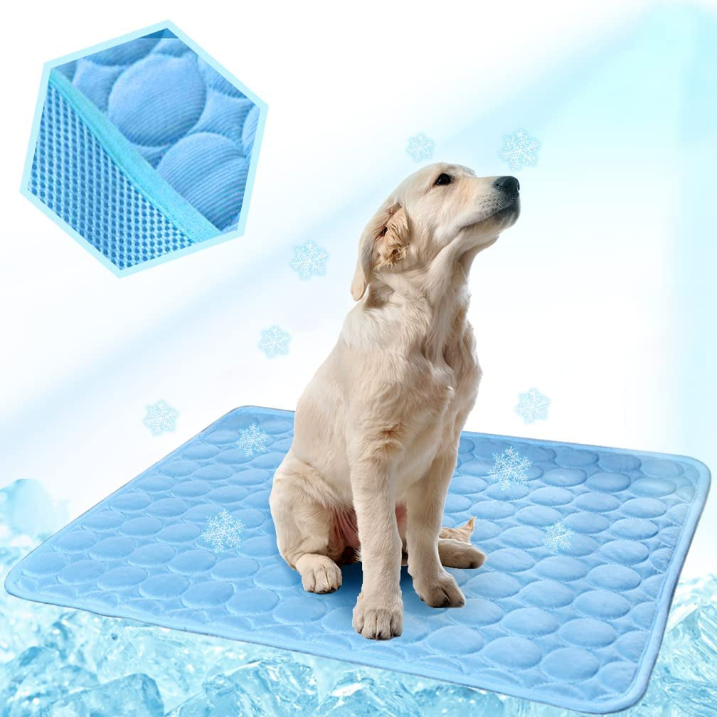 Keep your furry friend cool this summer with our Washable Ice Silk Dog Cooling Mat! Perfect for indoor lounging or outdoor adventures. 🐾❄️ #PetCooling #DogLife #SummerVibes