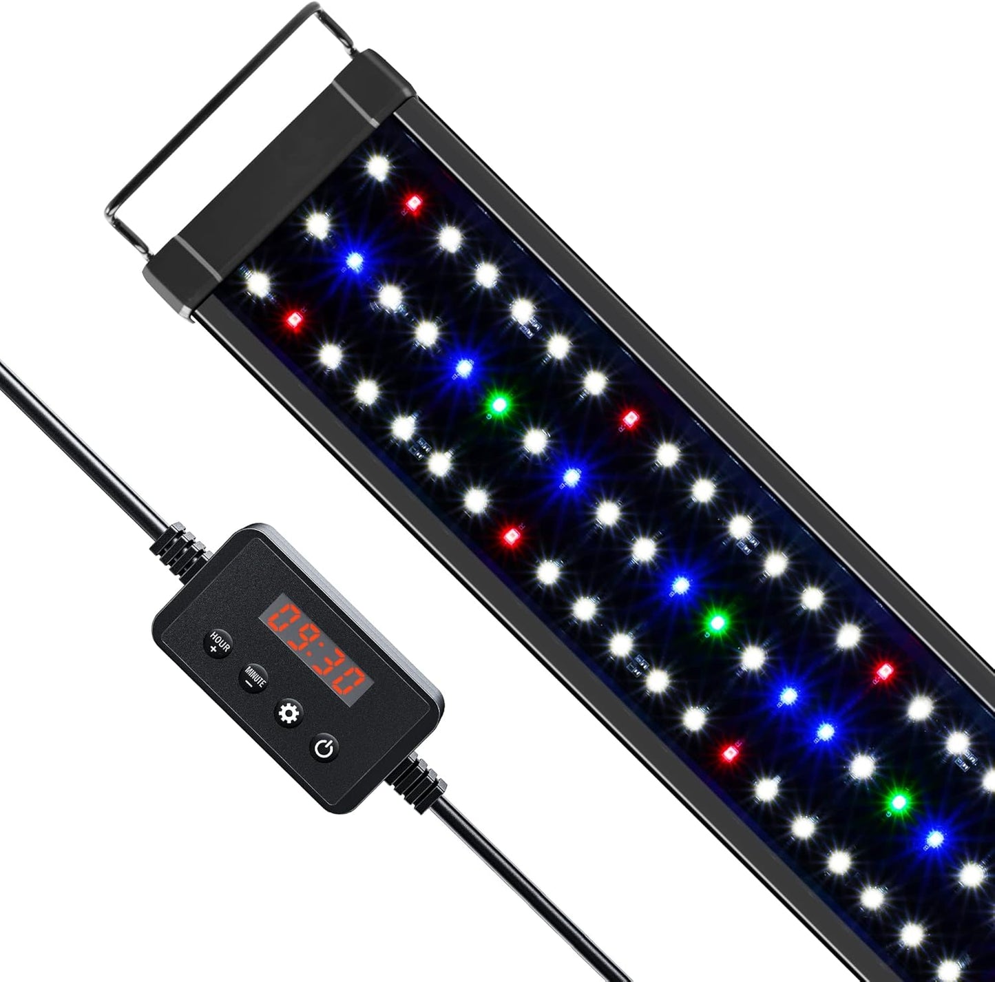Classicled plus LED Aquarium Light with Timer, 32 Watts, for 48 to 54 Inch Fish Tank Light, Daylight and Moonlight Cycle, Brightness Adjustable