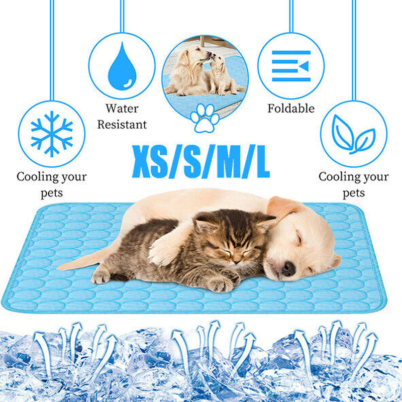 Pet Cooling Mat Cool Pad Cushion Dog Cat Puppy Blanket for Summer Sleeping Bed