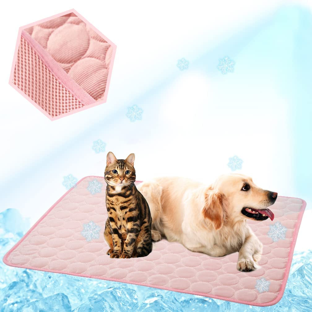 Keep your furry friend cool this summer with our Washable Ice Silk Dog Cooling Mat! Perfect for indoor lounging or outdoor adventures. 🐾❄️ #PetCooling #DogLife #SummerVibes