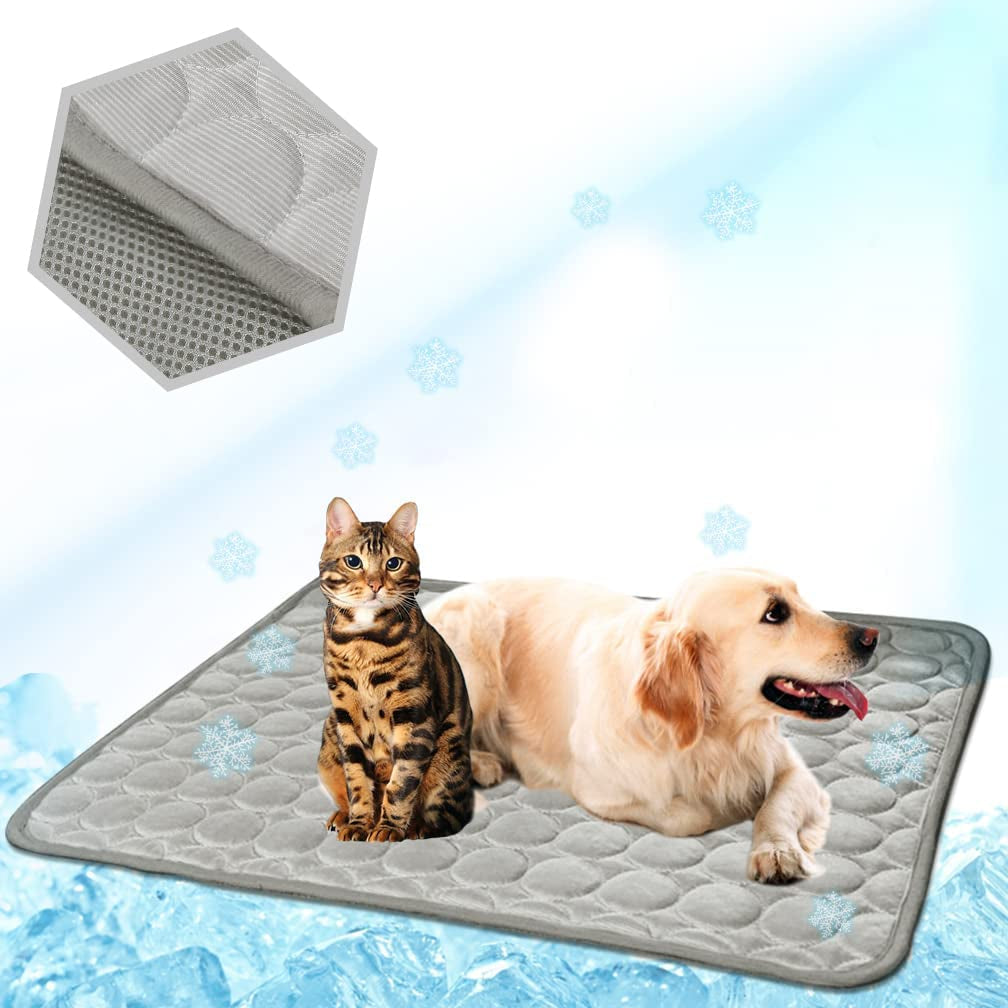 Keep your furry friend cool this summer with our Washable Ice Silk Dog Cooling Mat! Perfect for indoor lounging or outdoor adventures. 🐾❄️ #PetCooling #DogLife #SummerVibes