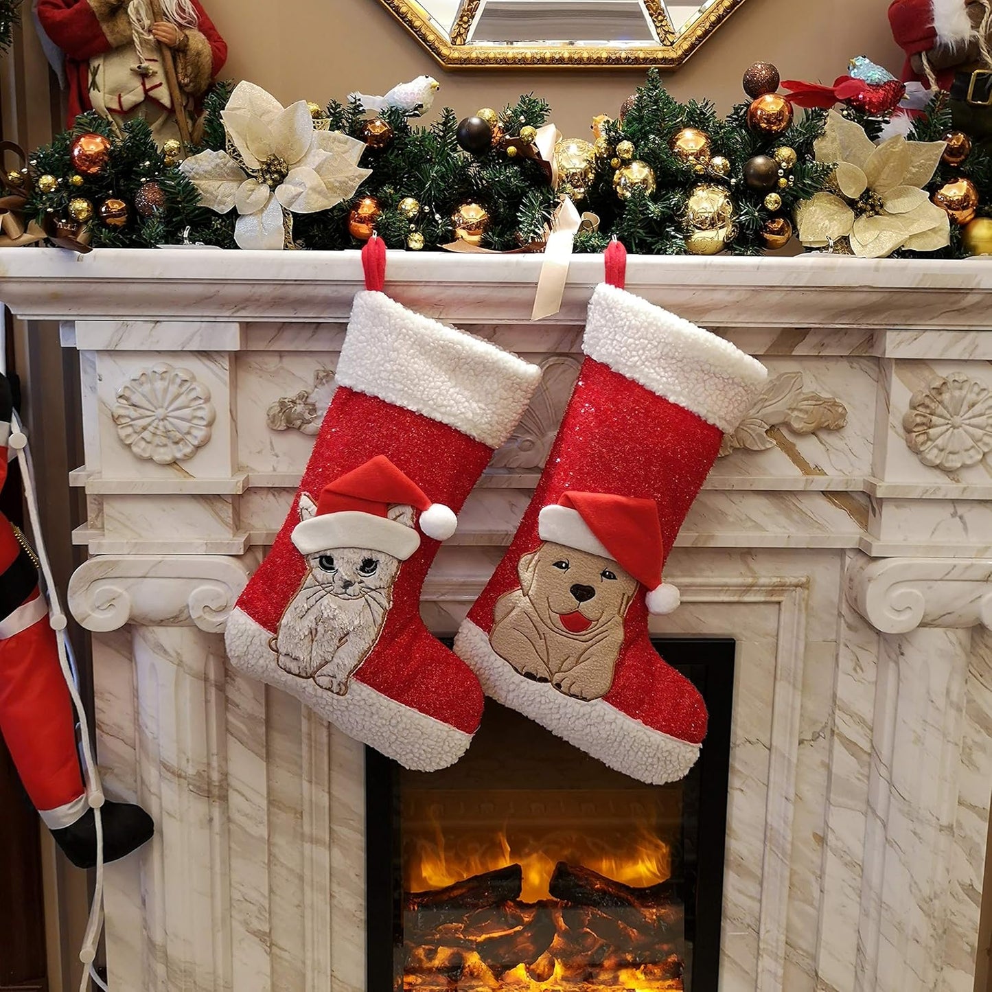 Get Festive with Adorable 20'' Cat Christmas Stockings – Perfect Holiday Gift for Your Furry Friend! 🎄🐾✨