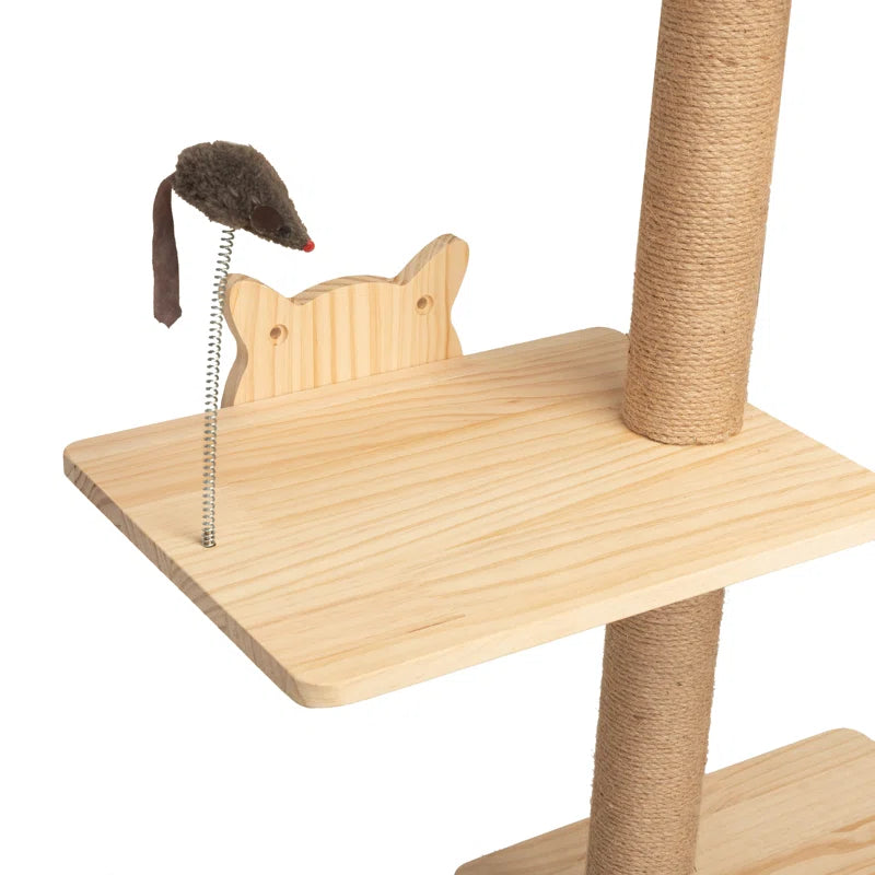 Elevate Your Cat's Playtime with Our 6-Piece Wall-Mounted Climbing Tree! 🐾🌟