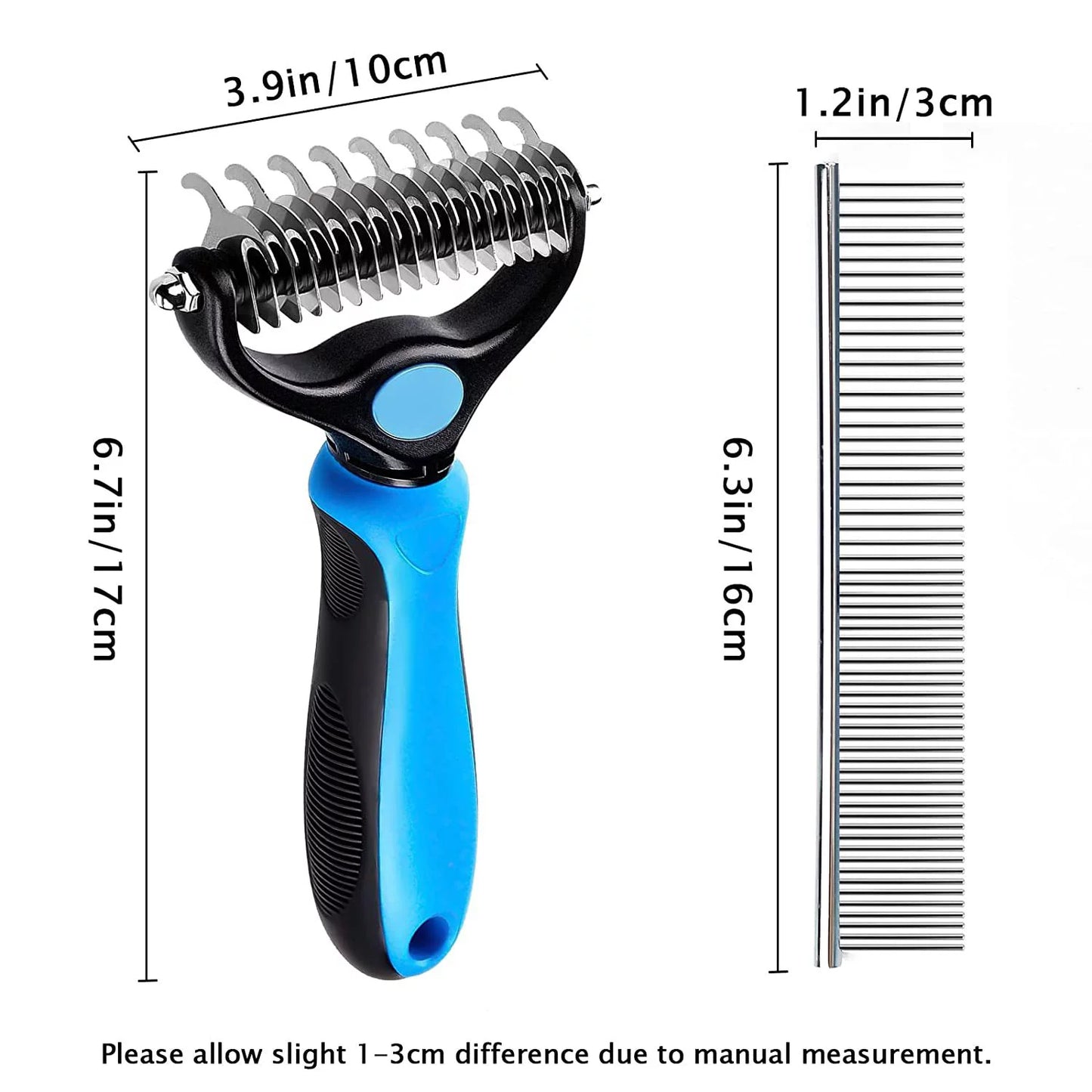 Say goodbye to shedding! 🐾✨ Get your pup's coat looking fabulous with our Undercoat Rake & Grooming Brush Set! 🐶❤️ #DogGrooming #Deshedding